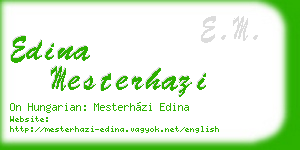 edina mesterhazi business card